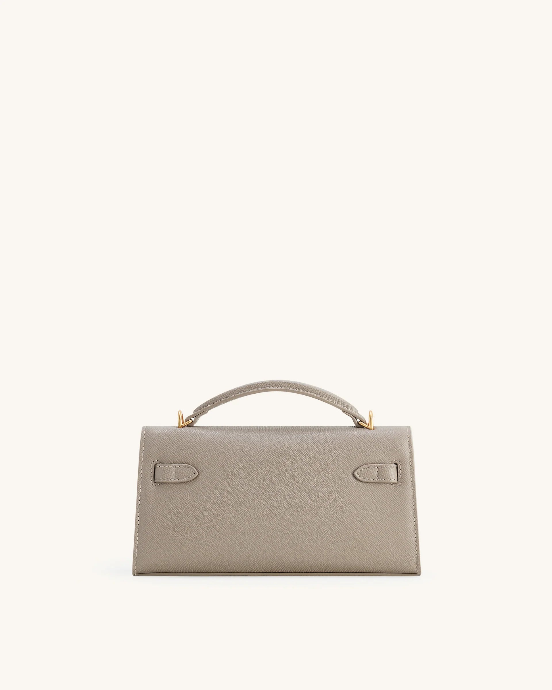 YARI Kelly Boxy Top-Handle Bag – Stone Grey