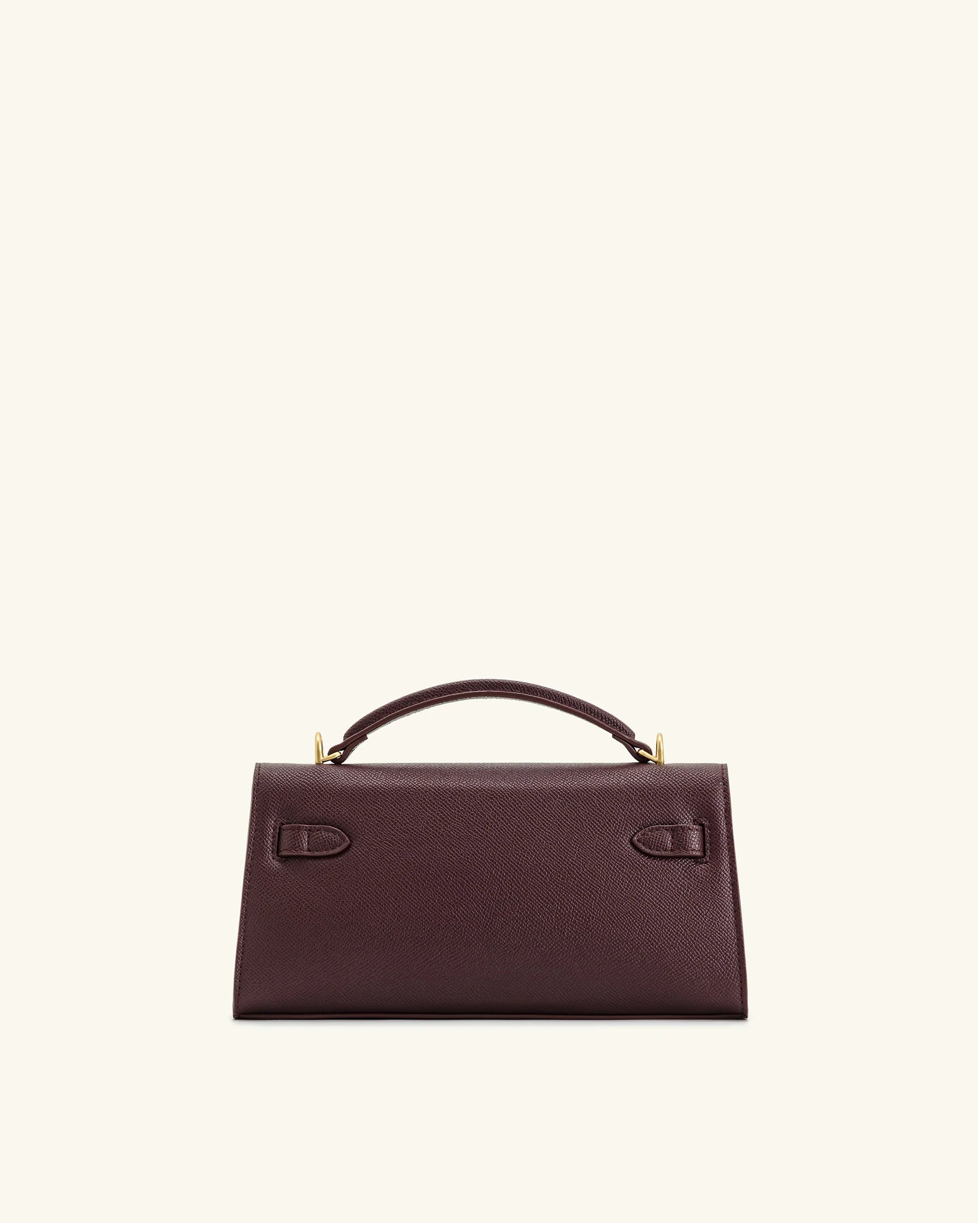 YARI Kelly Boxy Top-Handle Bag – Dark Plum