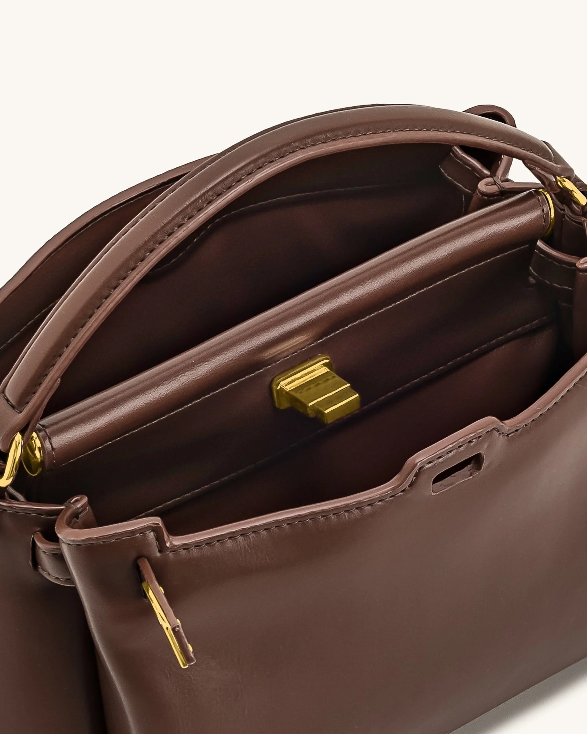 YARI Classic Top-Handle Bag – Chocolate Brown