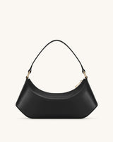 Black Vegan Leather Sling Bag