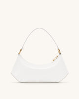 YARI White Vegan Leather Shoulder Bag