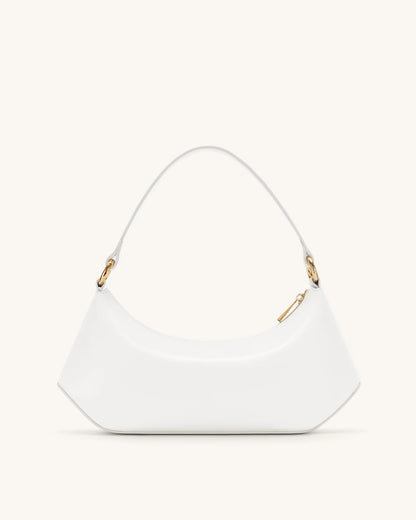 YARI White Vegan Leather Shoulder Bag