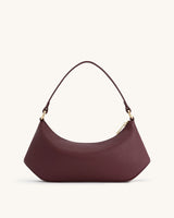YARI Burgundy Vegan Leather Shoulder Bag