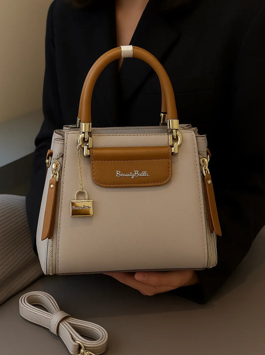 Luxury Designer Tote with Shoulder Strap & Lock Charm            4.7/5 ⭐⭐⭐⭐⭐ (968 reviews)