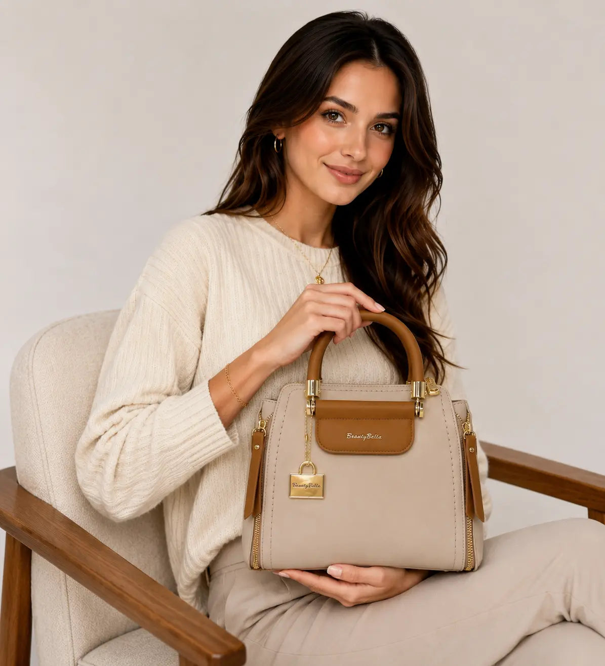Luxury Designer Tote with Shoulder Strap & Lock Charm            4.7/5 ⭐⭐⭐⭐⭐ (968 reviews)