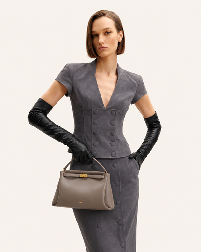 YARI Mini Top-Handle Bag – Taupe