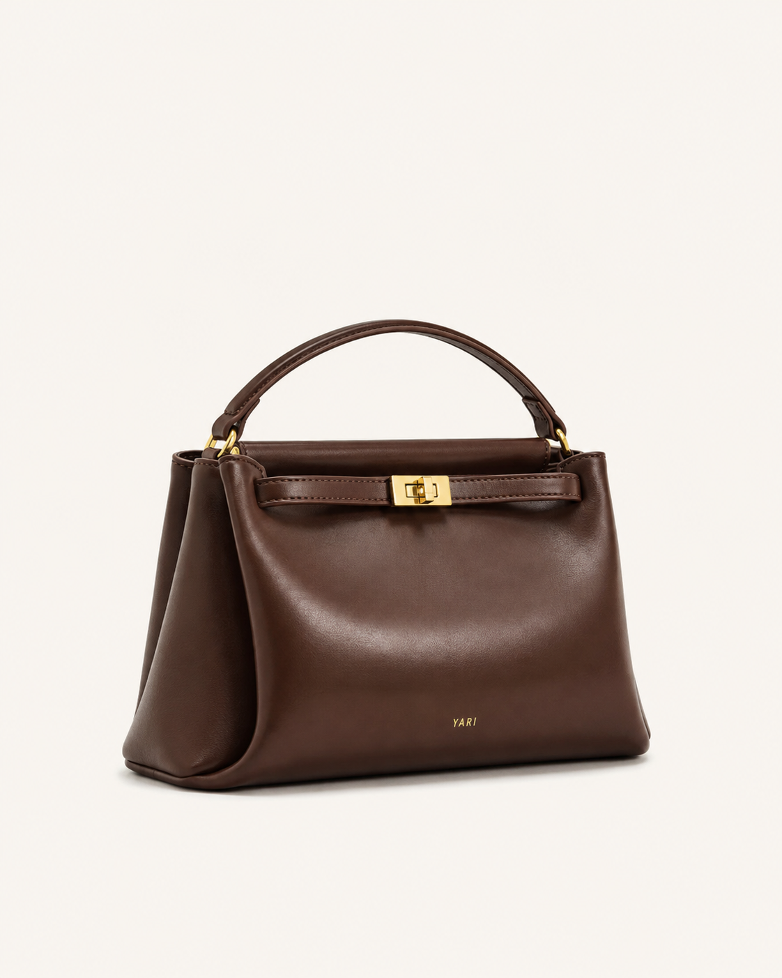 YARI Classic Top-Handle Bag – Chocolate Brown