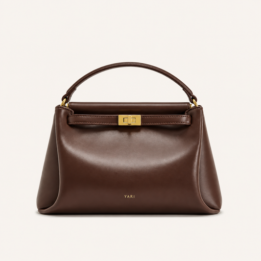 YARI Classic Top-Handle Bag – Chocolate Brown