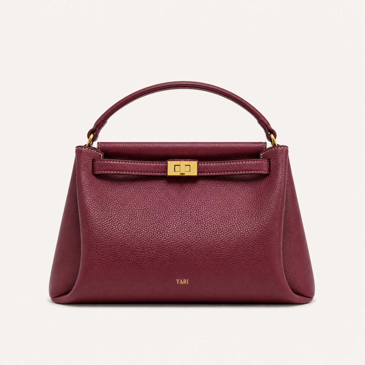 YARI Classic Top-Handle Bag – Burgundy