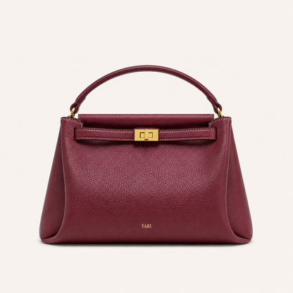 YARI Classic Top-Handle Bag – Burgundy