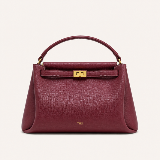 YARI Classic Top-Handle Bag – Burgundy