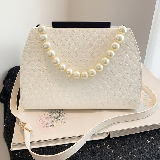 White Genuine Leather Clutch For Women