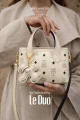 Ivory Teddy Monogram Mini Satchel