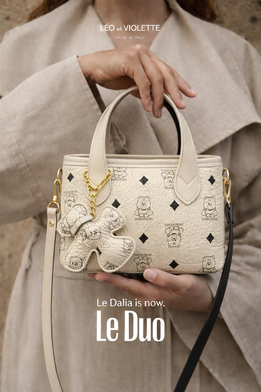 Ivory Teddy Monogram Mini Satchel