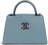 Blue Genuine Leather Messenger Bag For Women