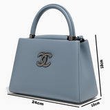 Blue Genuine Leather Messenger Bag For Women