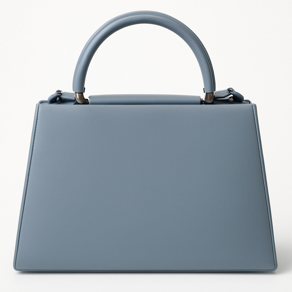 Blue Genuine Leather Messenger Bag For Women