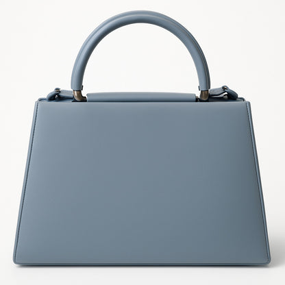Blue Genuine Leather Messenger Bag For Women