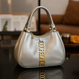 Luxury Metallic Elegance Shoulder & Handbag for Women – Premium Golden Hardware Designer PU Leather Bag