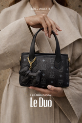 Midnight Monogram Mini Luxe Satchel