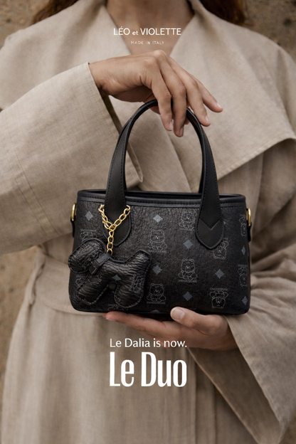 Midnight Monogram Mini Luxe Satchel