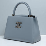Blue Genuine Leather Messenger Bag For Women
