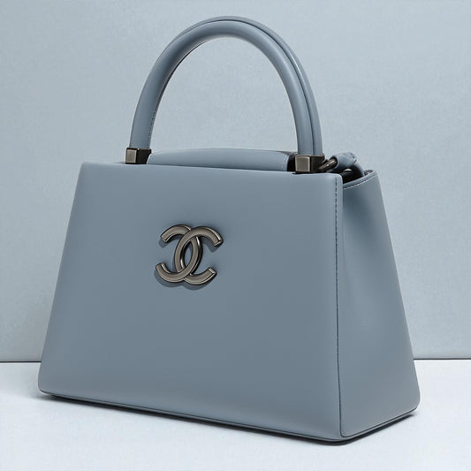 Blue Genuine Leather Messenger Bag For Women