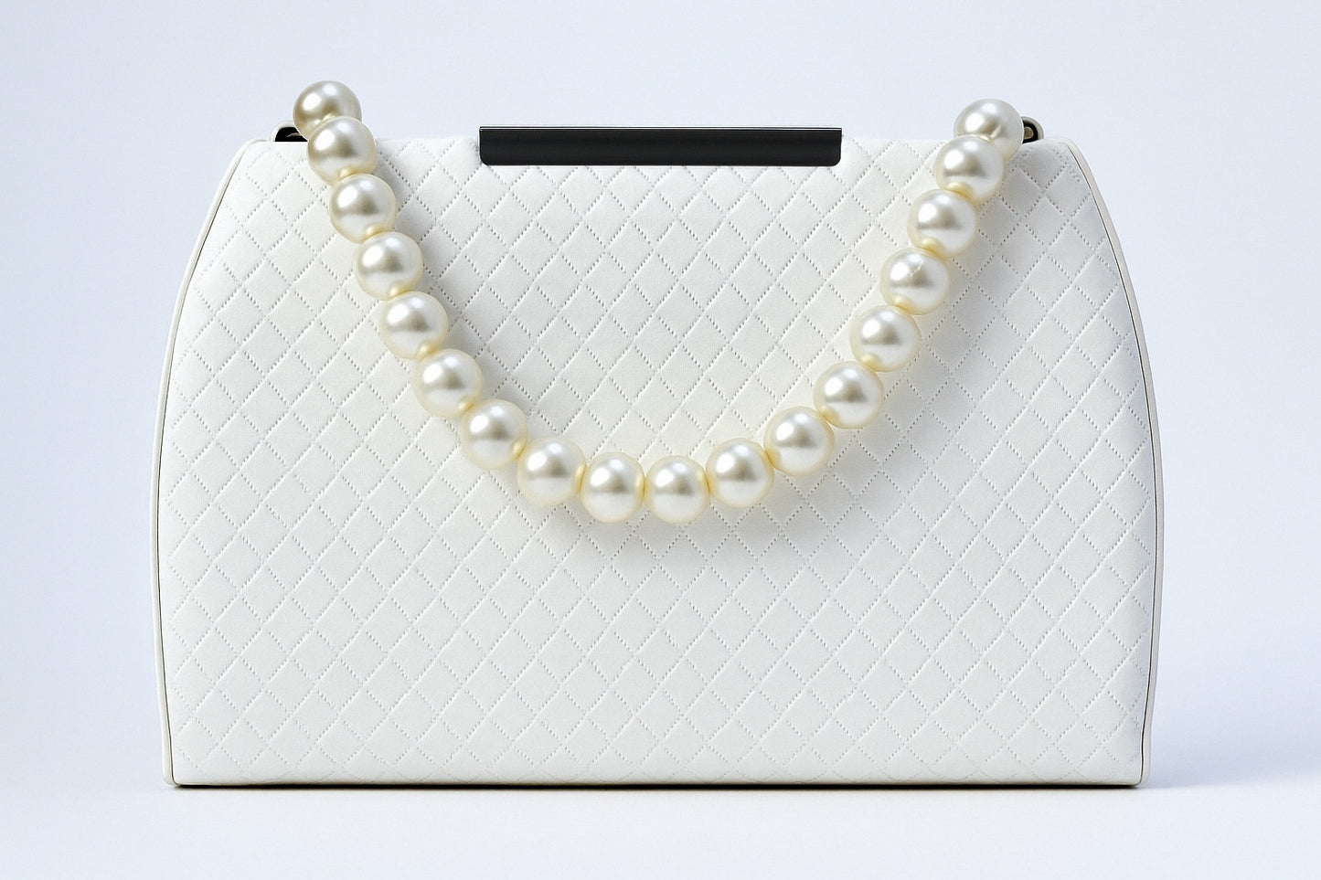 White Genuine Leather Clutch For Women