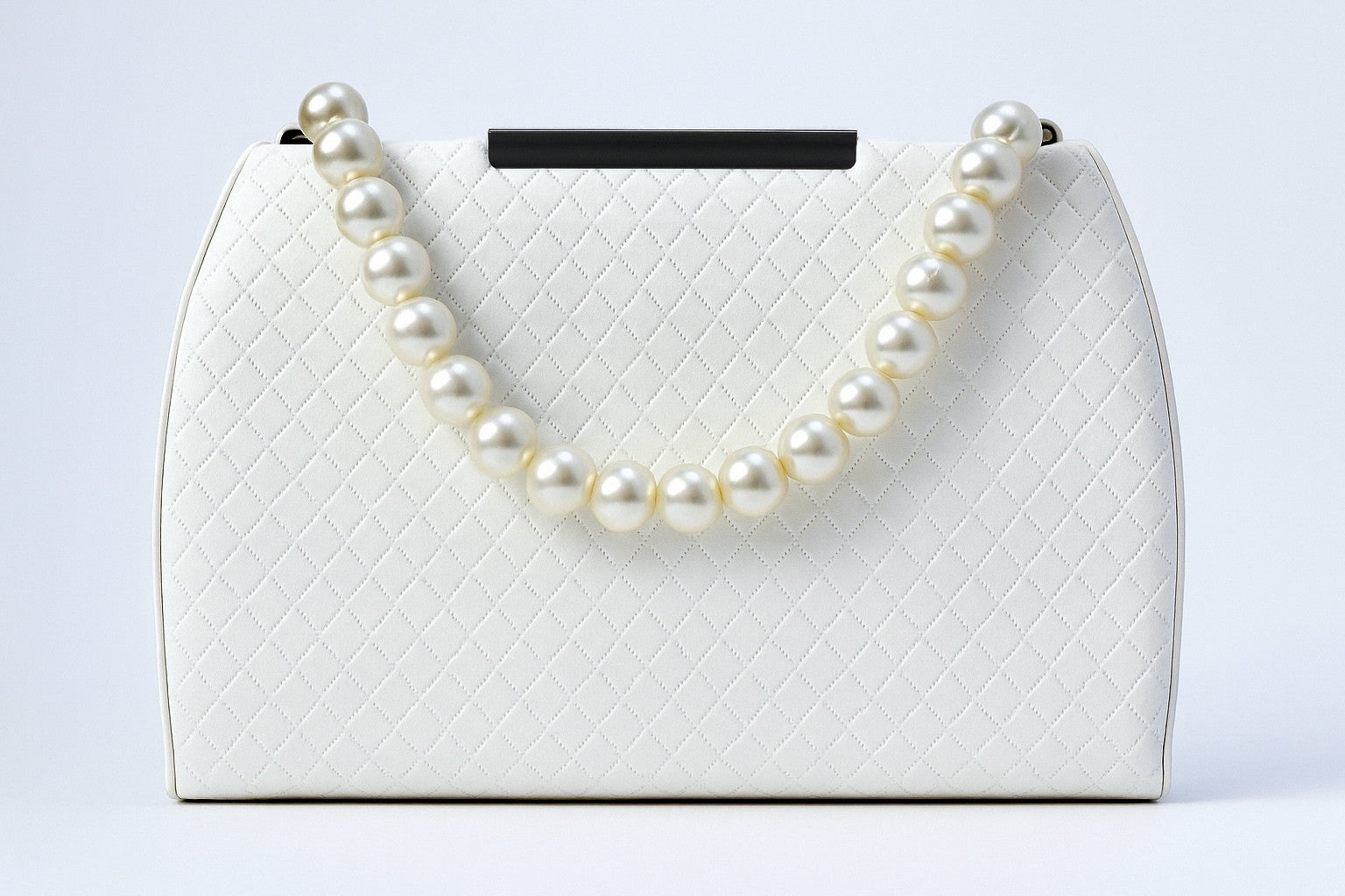 White Genuine Leather Clutch For Women
