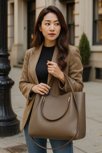 Premium Minimalist Faux Leather Hobo Bag with Dual Shoulder Straps & Spacious Compartment – Elegant Everyday Hobobag for Women   4.6/5 ⭐⭐⭐⭐⭐ (2231 reviews)