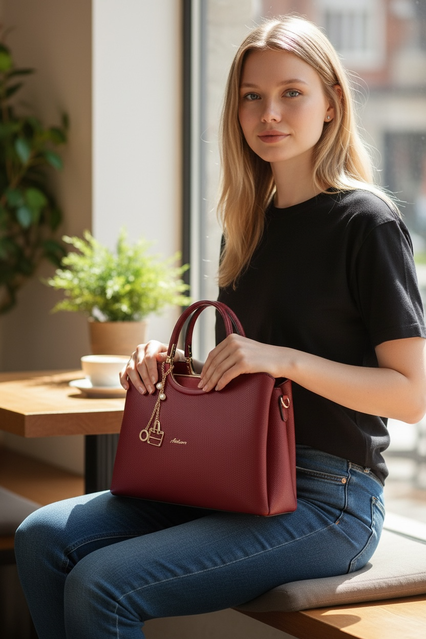 YARI Ruby Luxe Top Handle Satchel