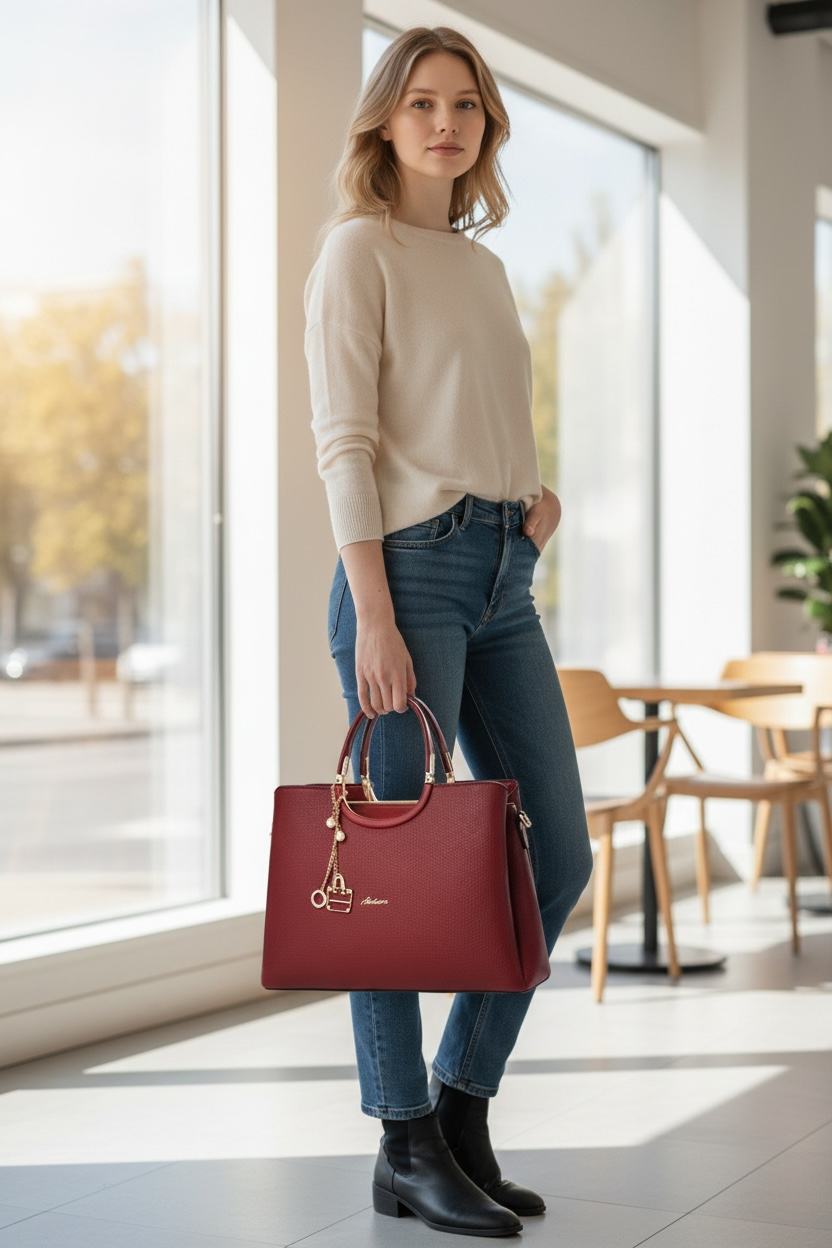 YARI Ruby Luxe Top Handle Satchel