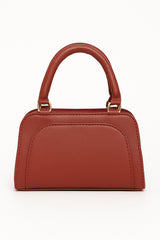 Maroon Synthetic Leather Sling Bag For Girls
