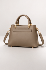 Mocha Grace Luxe Structured Satchel