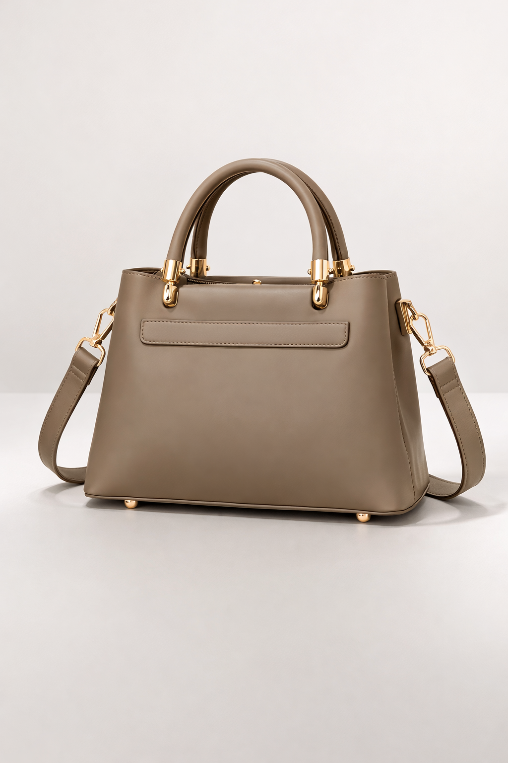 Mocha Grace Luxe Structured Satchel