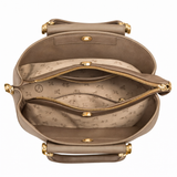 Mocha Grace Luxe Structured Satchel