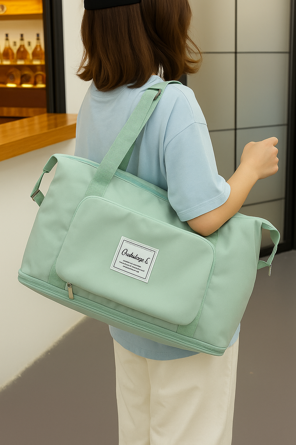 Mint Green Premium Travel Bag For Women