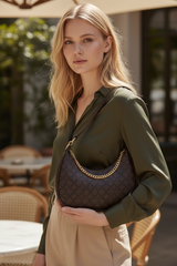 Aurielle Luxe Crescent Shoulder Bag