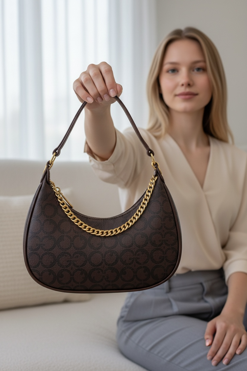 Aurielle Luxe Crescent Shoulder Bag