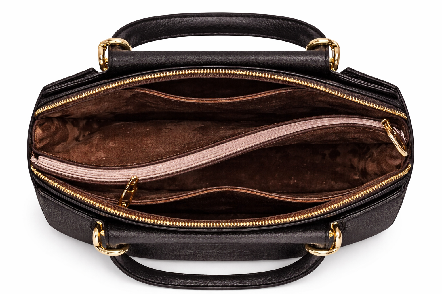 Noir Essence Luxe Structured Satchel