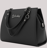 Black Genuine Leather Messenger Bag For Women