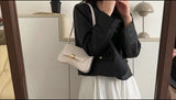 Olive Green Vegan Leather Knot Handle Hand Bag