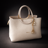 Celeste Ivory Luxe Textured Tote Bag
