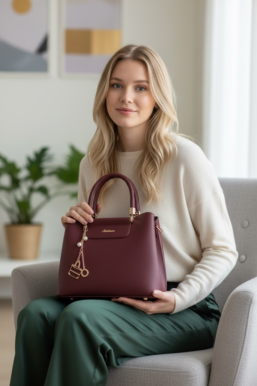 YARI Luxe Charm Structured Handbag