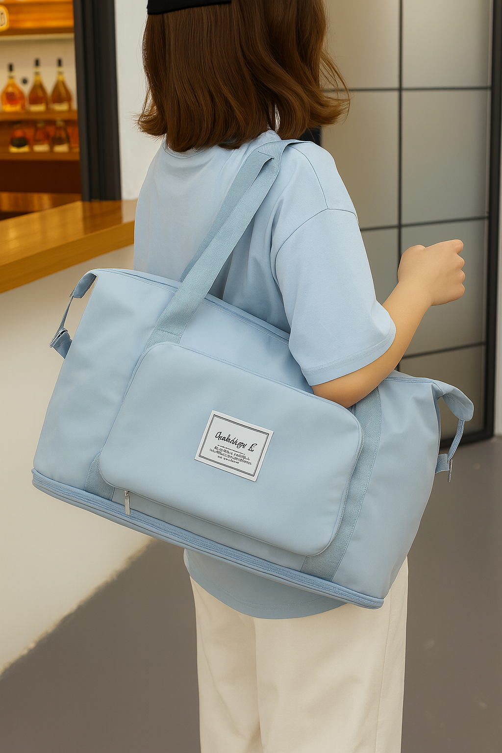 Slate Blue Premium Travel Bag For Women