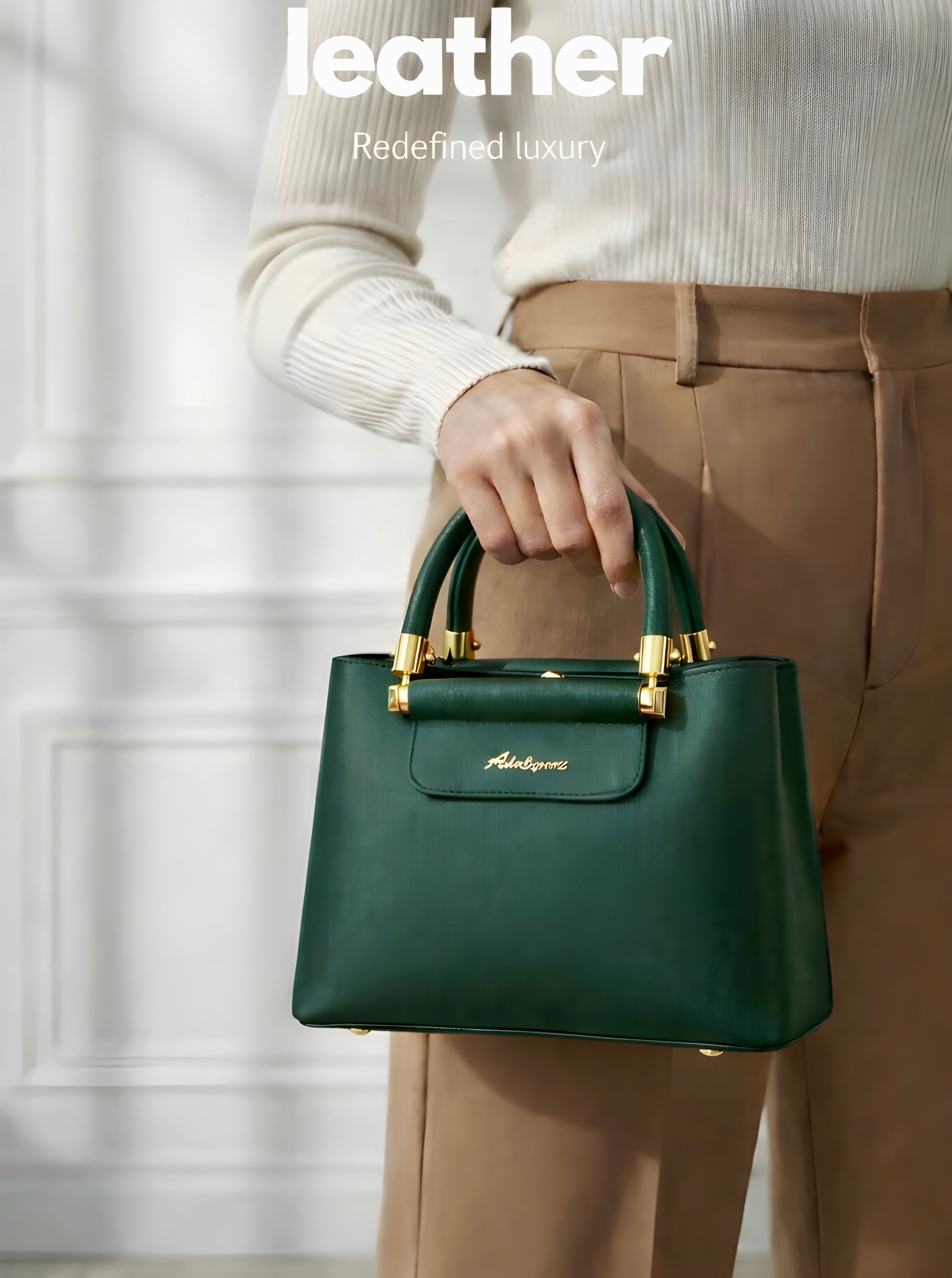 YARI Emerald Grace Structured Handbag