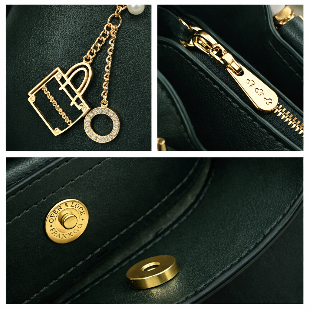 YARI Emerald Grace Structured Handbag